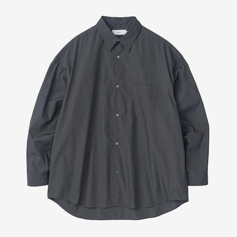 Broad L/S Oversized Regular Collar Shirt / C.Gray