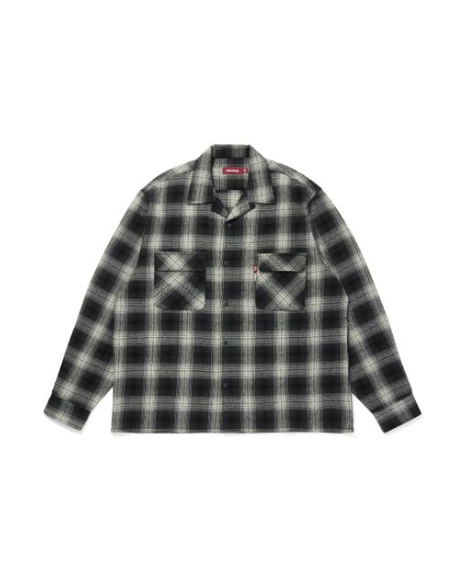 Ombre Check L/S Shirt(25aw) / BLK / チェックシャツ