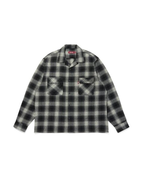 Ombre Check L/S Shirt(25aw) / BLK / チェックシャツ