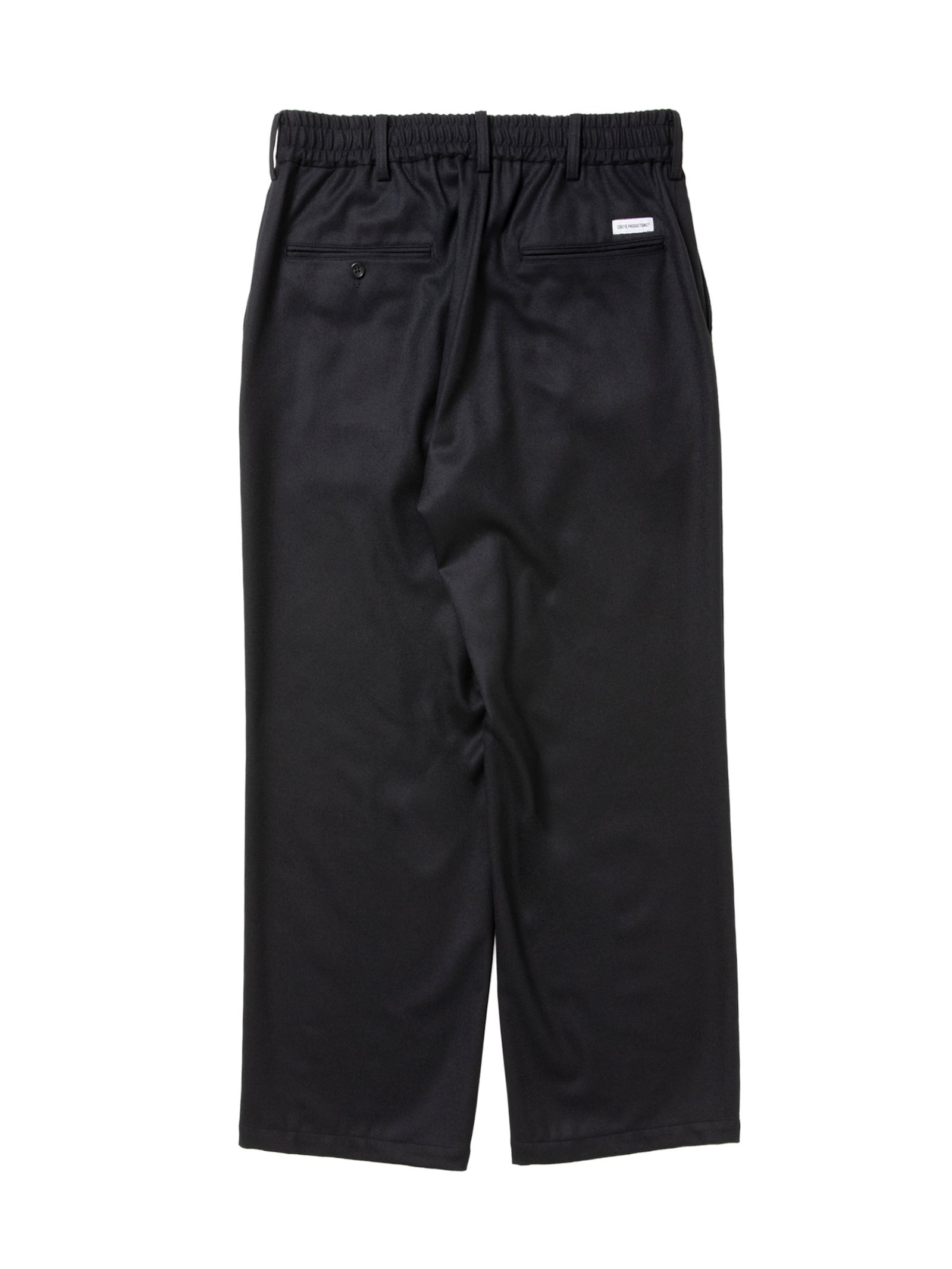 Wool Flano Square Leg Easy Trousers / BLACK /  イージートラウザーズ / CTE-26A114