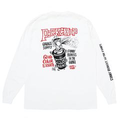 MAD SPRAY L/S TEE / WHITE / プリントロンティー