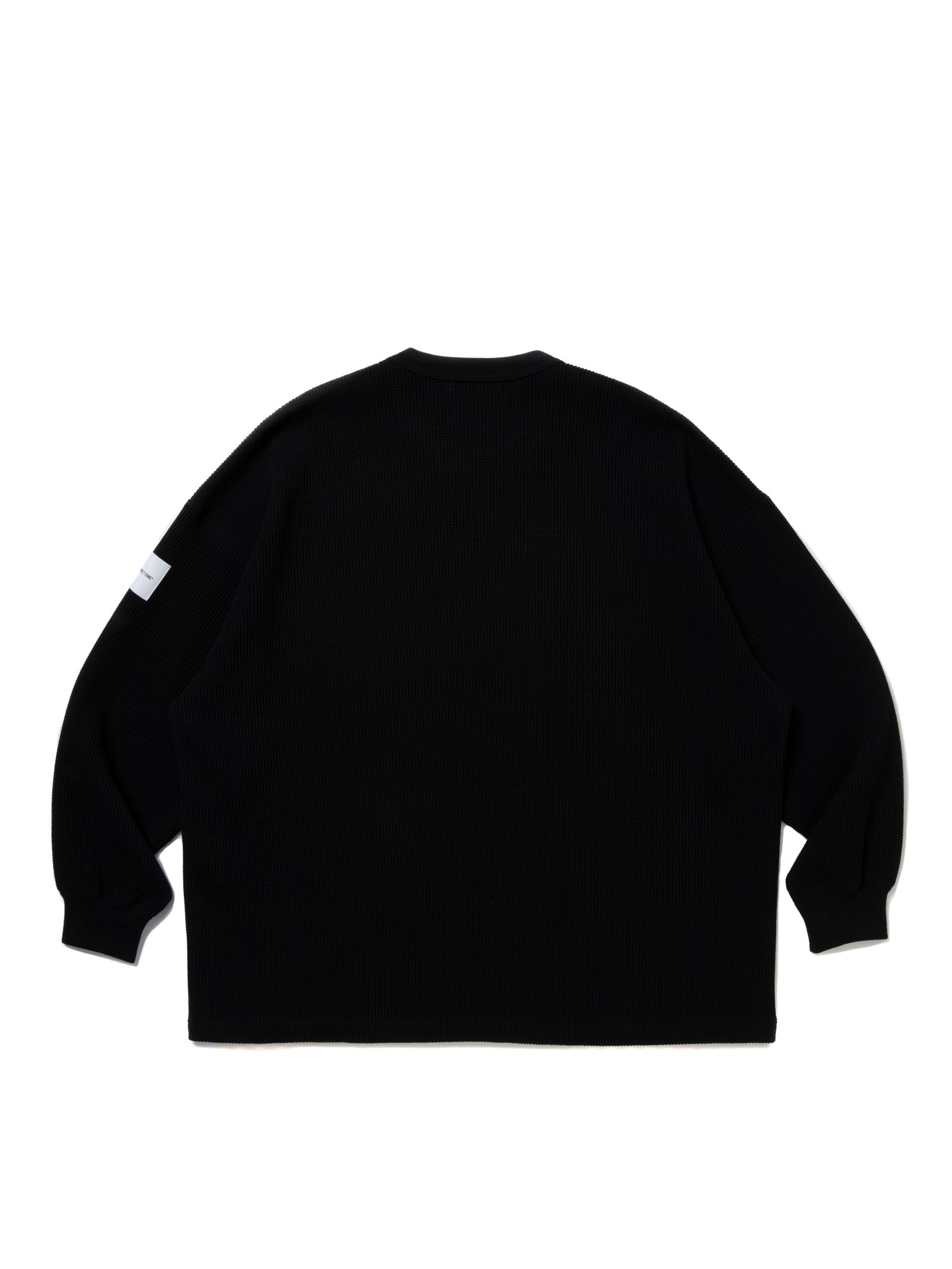N/C Waffle Oversized L/S Tee / BLACK /  ワッフルロングスリーブ