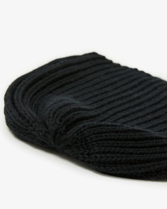 HIKER EAR FLAP BEANIE WOOL YARN / BLACK