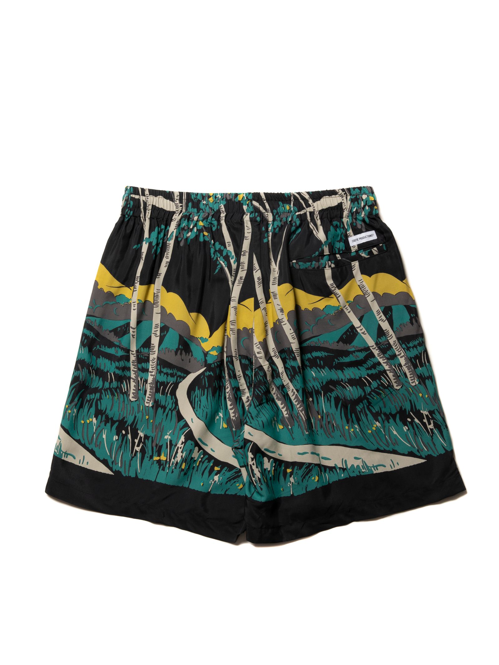 Rayon Easy Shorts / BLACK / レーヨンショートパンツ