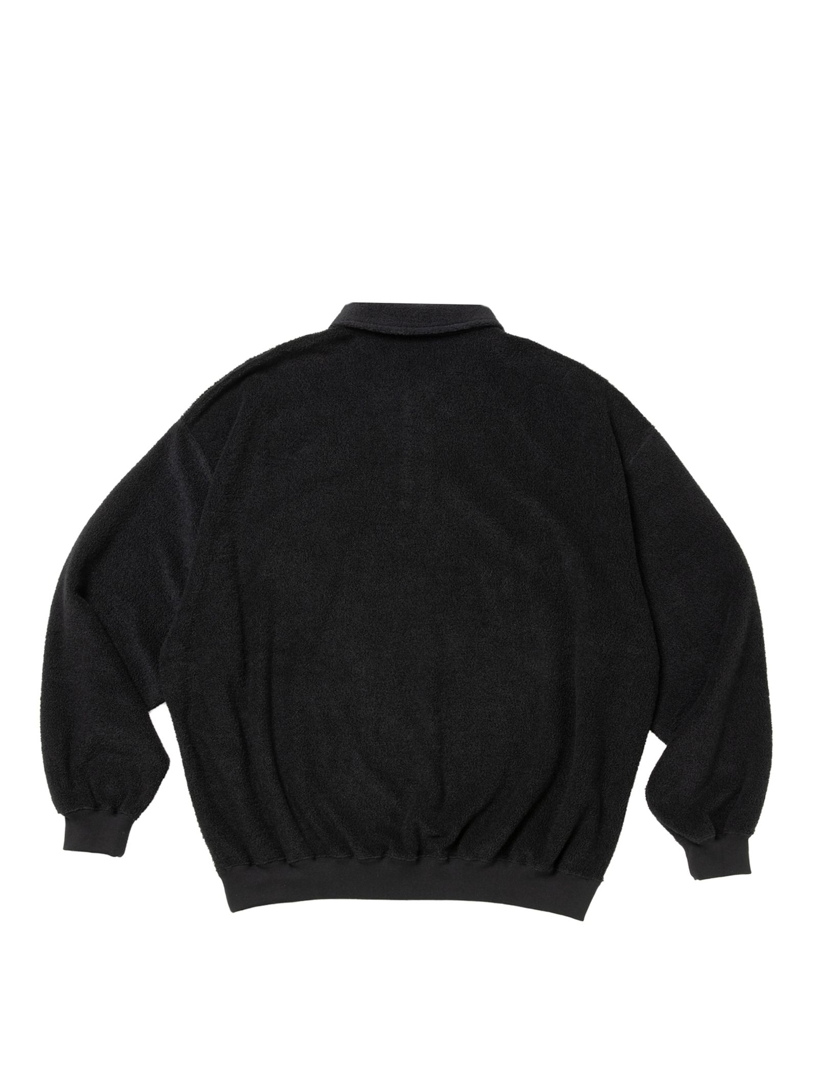 T/C Heavy Pile Polo Pullover / BLACK /  パイル ポロ