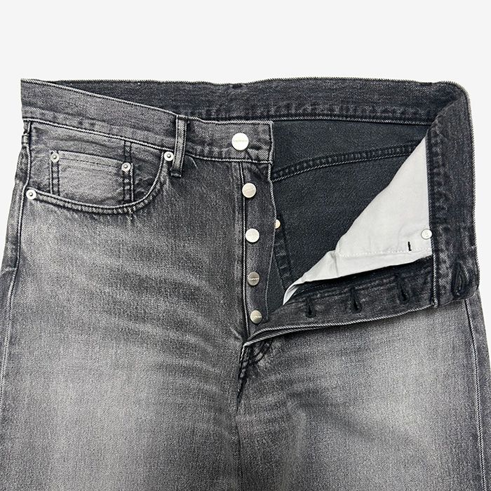 Selvage Denim Five Pocket Tapered Pants - LIGHT FADE- / BLACK LIGHT FADE