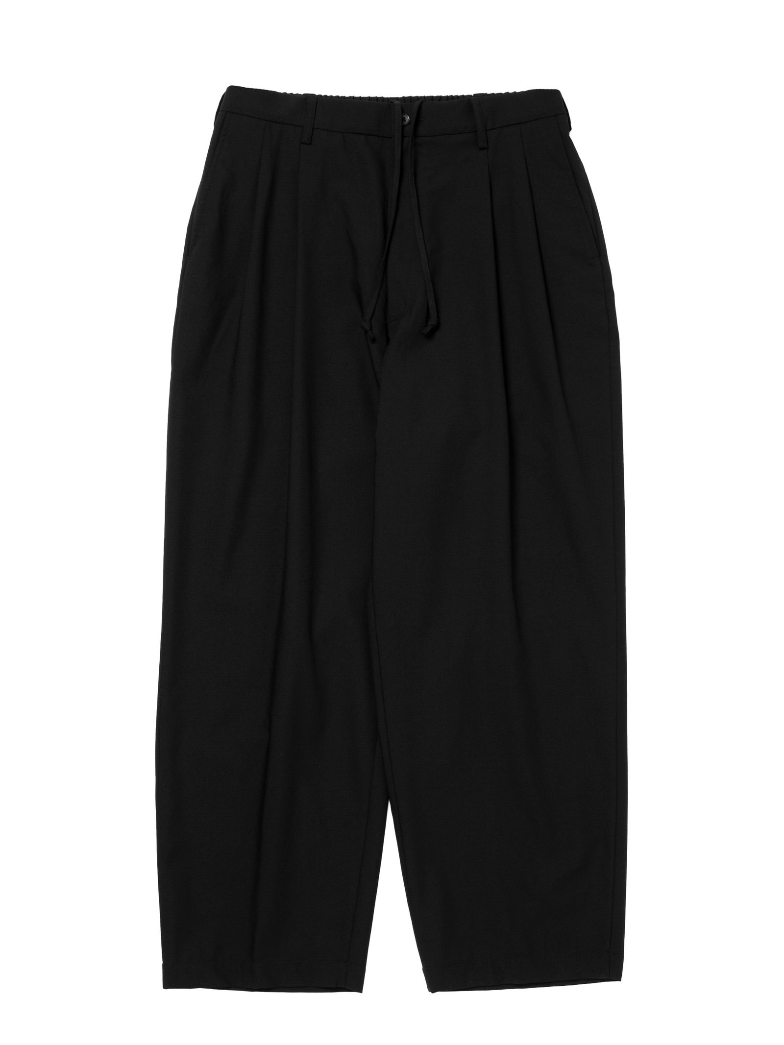 T/W Twill 2 Tuck Wide Easy Trousers / BLACK /  ツータックイージートラウザーズ / CTE-25S106