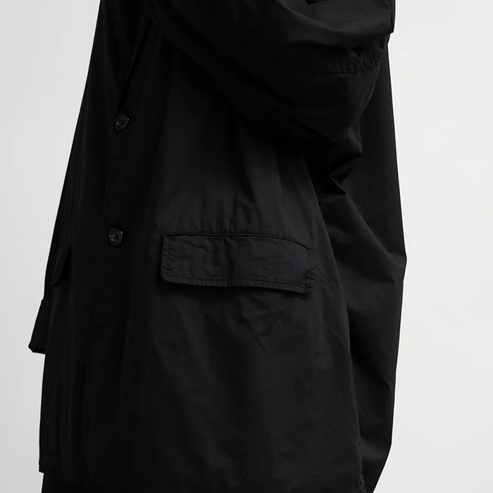 Garment Dyed Typewritter Oversized Jacket / Black