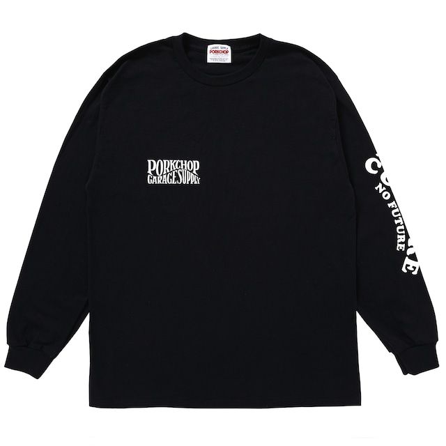 WAVE LOGO L/S TEE / BLACK / プリントロンティー