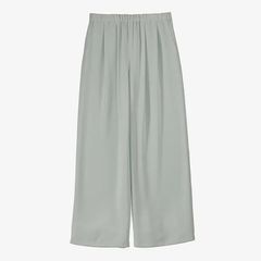 Women / Satin Easy Wide Pants / Pale Green