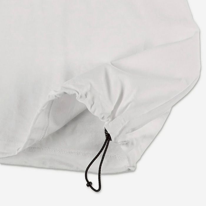 SUPER BIG SS TEE w / DRAWSTRINGS | WHITE