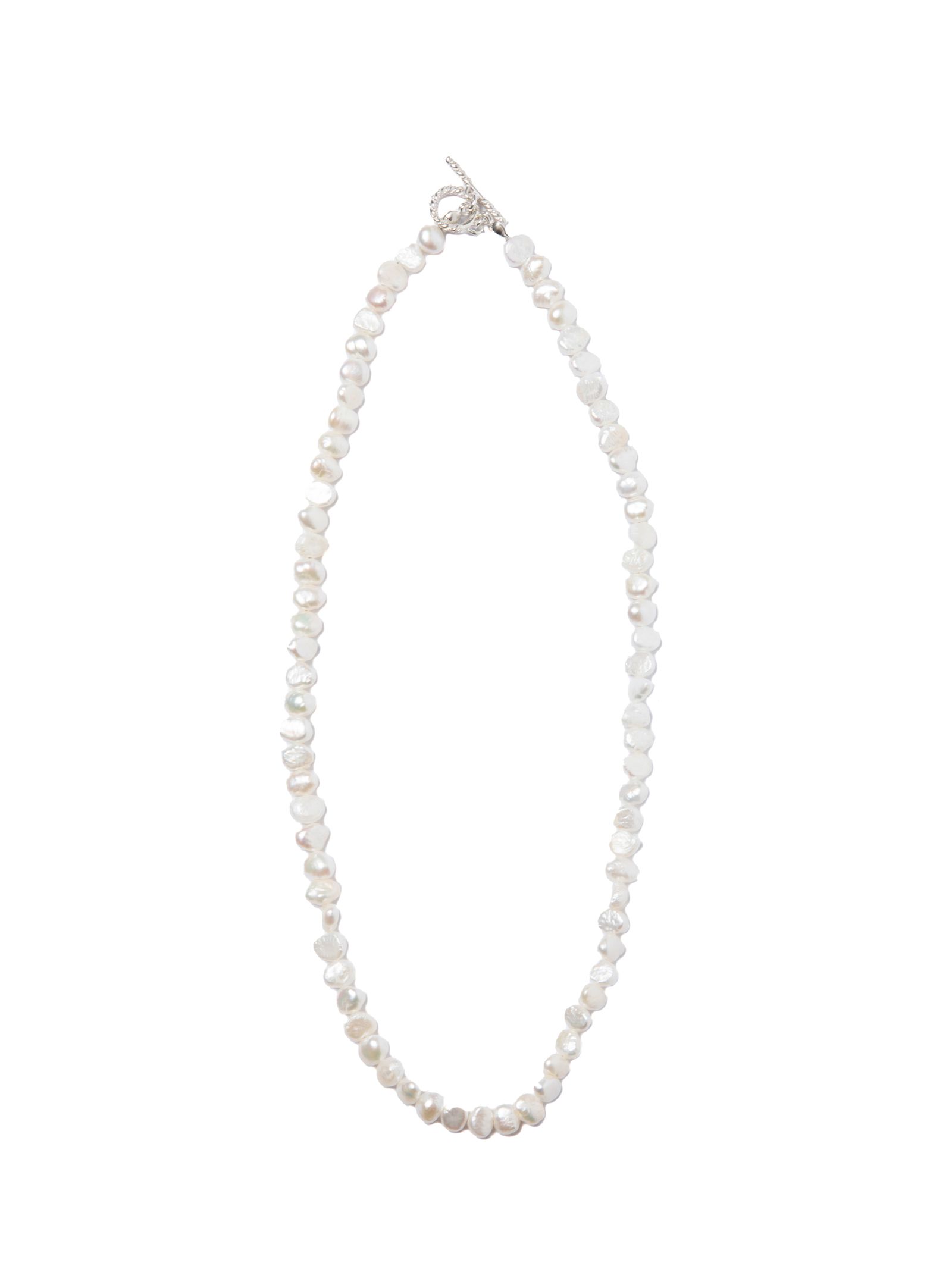 Distortion Pearl Necklace / WHITE / パールネックレス - M