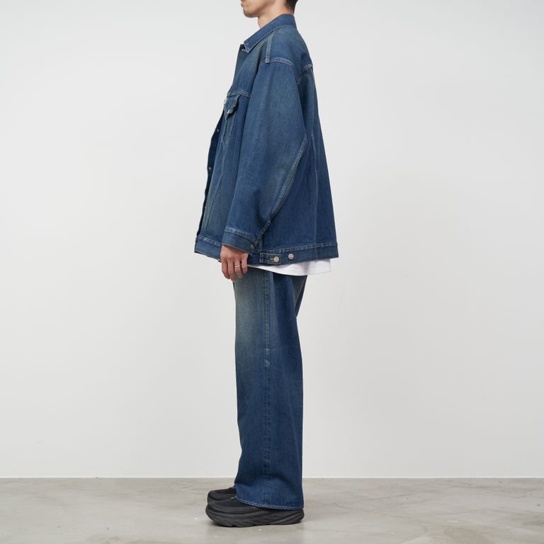 Graphpaper - Selvage Denim Trucker Jacket / DARK FADE | Stripe 