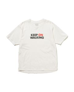 DWELLER S/S TEE "KEEP ON WALKING" / White