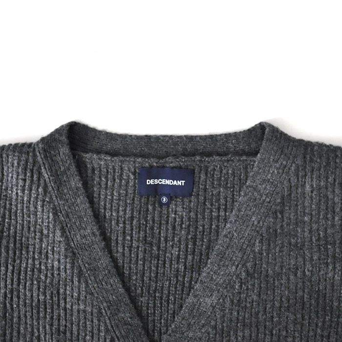 DESCENDANT - NURSE KNIT CARDIGAN / CHARCOAL | Stripe Online Store