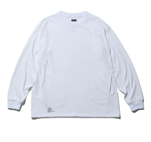 DRY JERSEY L/S CREW NECK TEE / WHITE