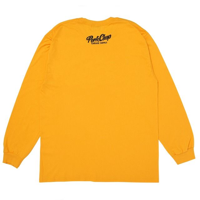 SLOGAN L/S TEE / GOLD / プリントロンティー