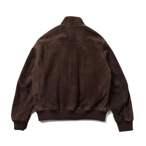 SUEDE BOMBER JACKET / BROWN