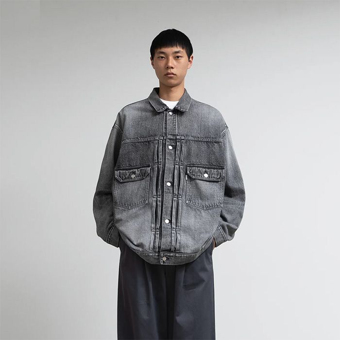 Selvage Denim Jacket  -LIGHT FADE- / BLACK LIGHT FADE