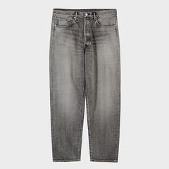 Selvage Denim Five Pocket Tapered Pants - LIGHT FADE- / BLACK LIGHT FADE