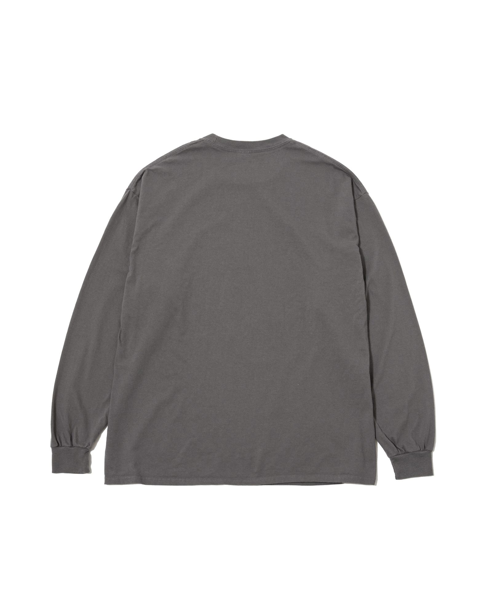 T-SHIRTS L/S CROSS HAND / CHARCOAL / プリントL/Sティー