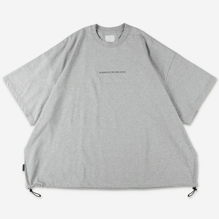 SUPER BIG SS TEE w / DRAWSTRINGS | GREY M