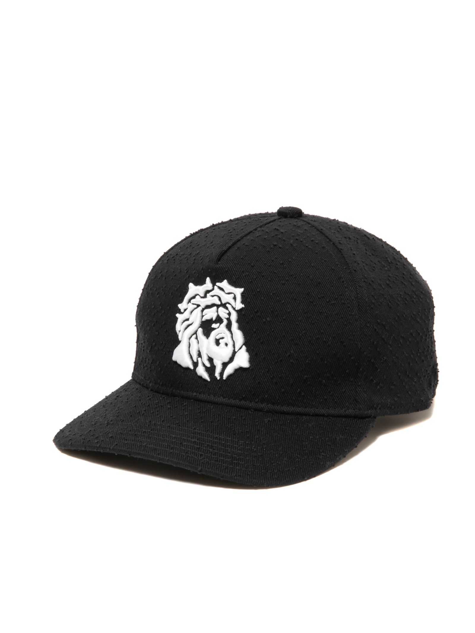 Needle Punch Twill 5 Panel Cap / Black / 5パネルキャップ