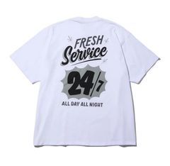 CORPORATE PRINTED S/S TEE ”ALL DAY ALL NIGHT ” / BLACK