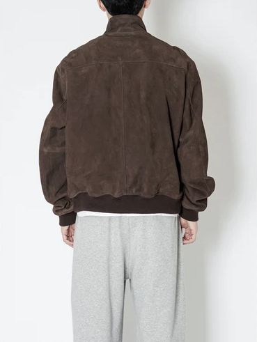 SUEDE BOMBER JACKET / BROWN