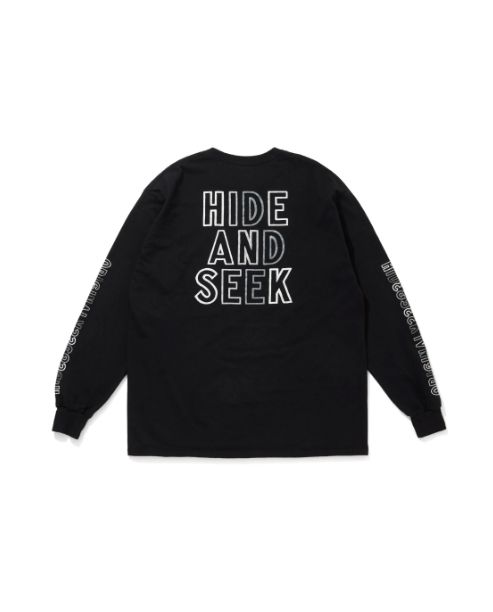 "HideandSeek×Toru Nishiura" Original H&S L/S Tee / BLK / プリントロングスリーブティー
