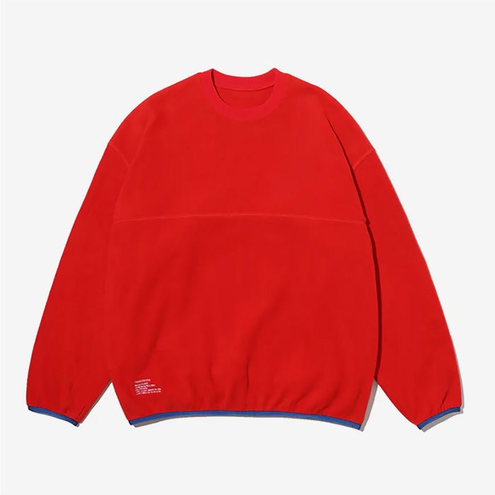 MICRO FLEECE CREW NECK PULLOVER / RED