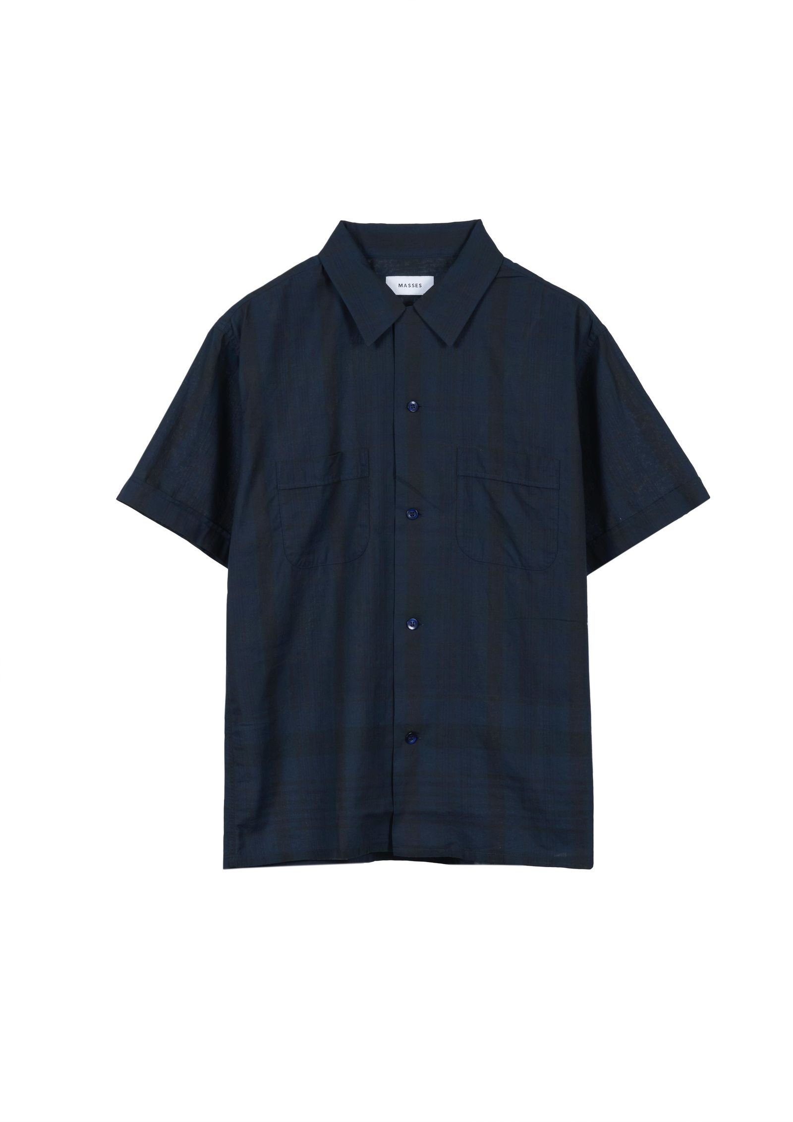 MADRAS DYED S/S SHIRT / NAVY