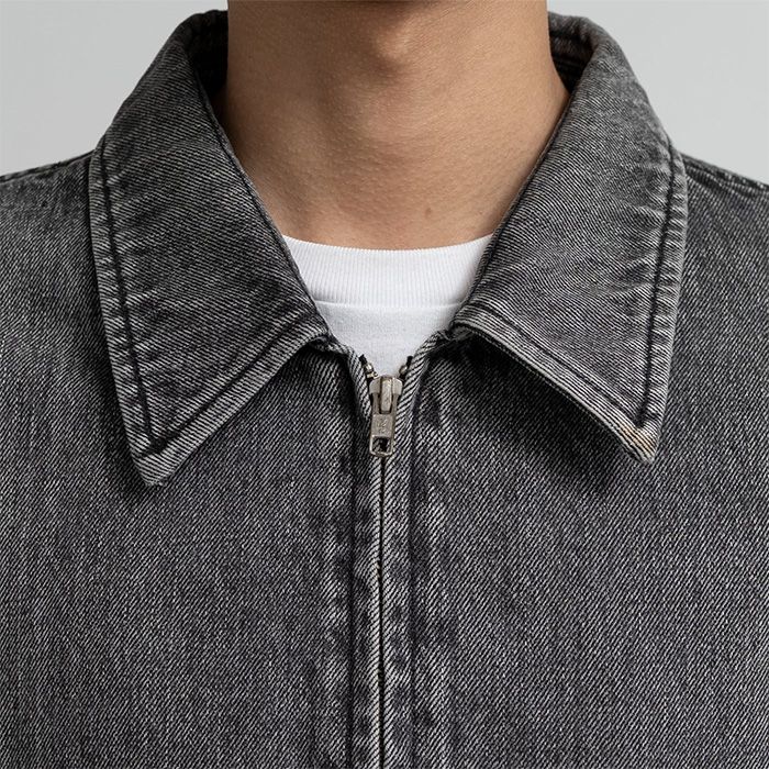 Selvage Denim Zip Jacket  -LIGHT FADE- / BLACK LIGHT FADE