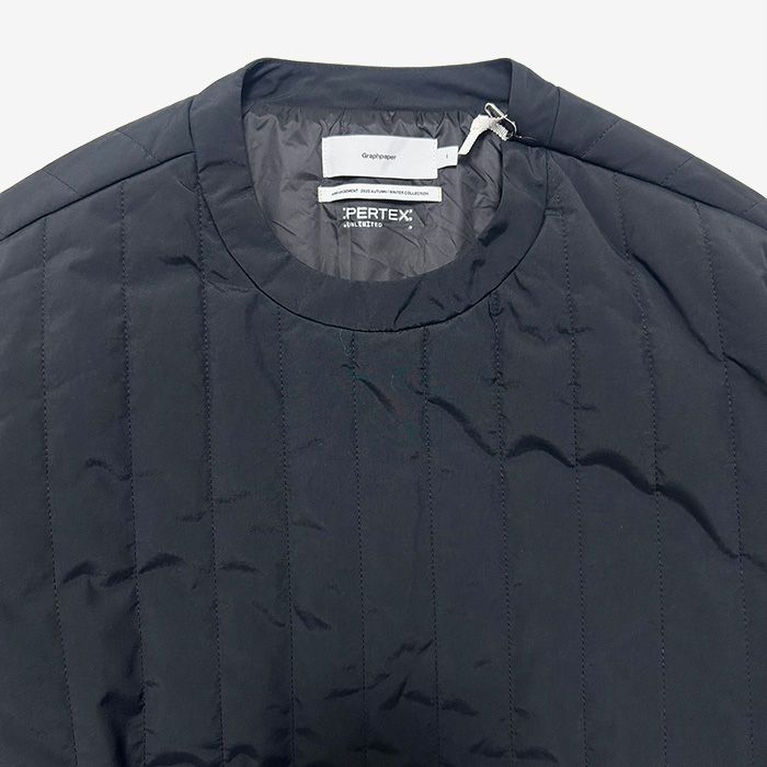 PERTEX UNLIMITED Quilted Crew Neck Pullover / BLACK
