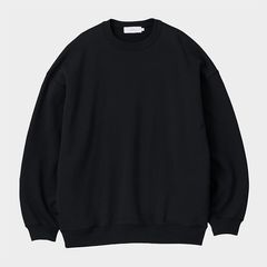 AZUMA Terry Crew Neck Sweat / BLACK