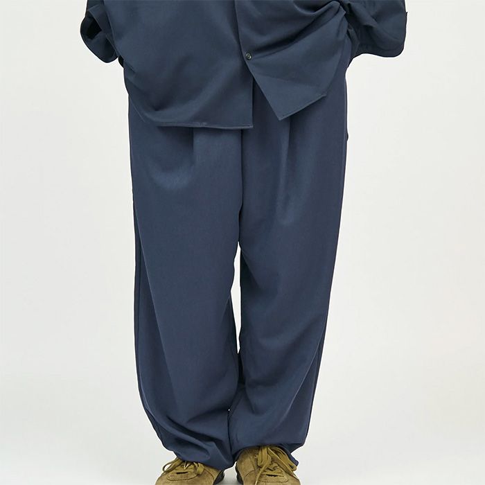 COOLFIBER TWO TUCK EASY PANTS / NAVY - M