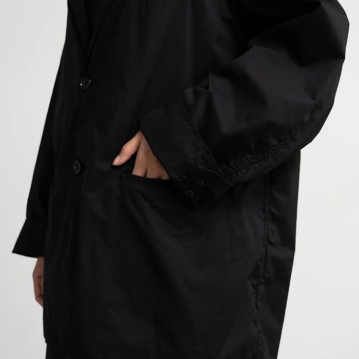 Garment Dyed Typewritter Oversized Jacket / Black
