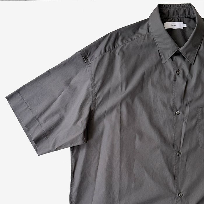 Broad S/S Oversized Regular Collar Shirt / C.Gray