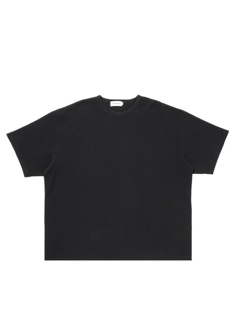 Degreasing Rough Waffle S/S Tee / BLACK /  ワッフルティーシャツ
