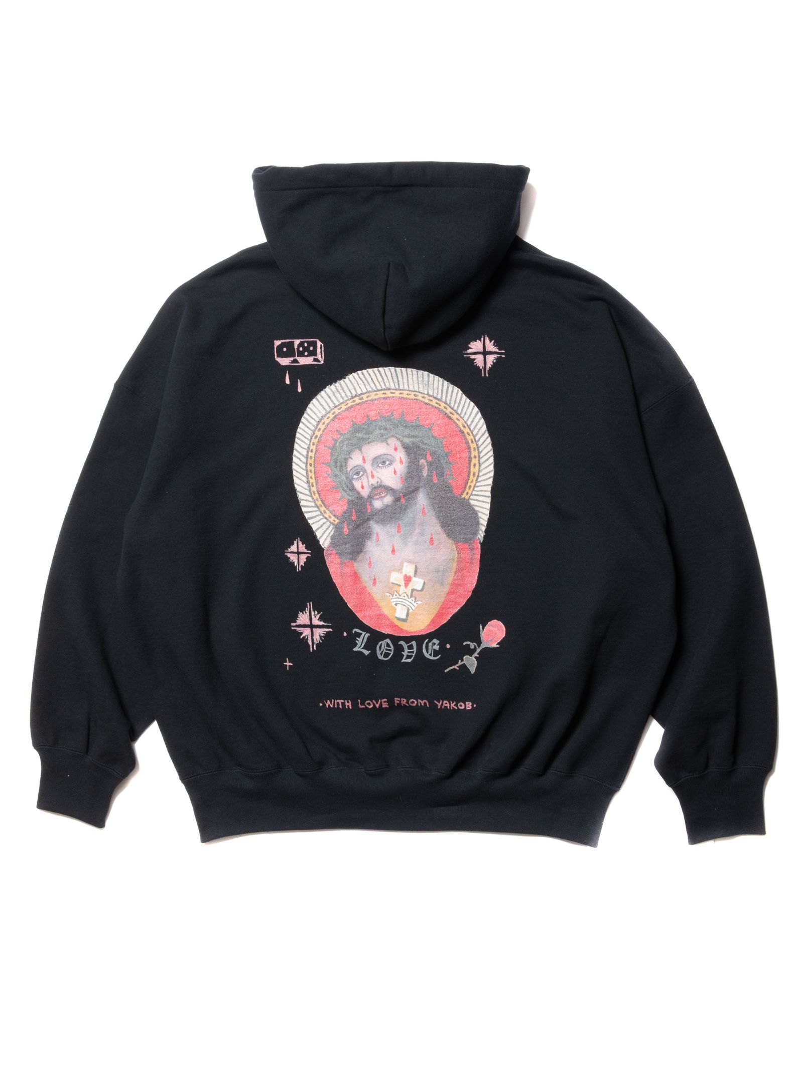 Open End Yarn Sweat Hoodie (JESUS) / BLACK | Stripe Online Store