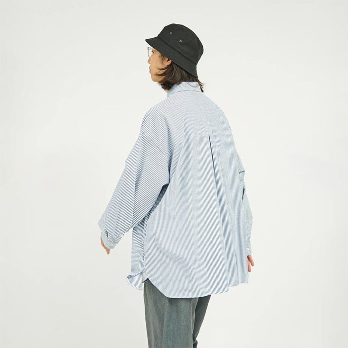 DRY OXFORD CORPORATE L/S B.D SHIRT / BLUE STRIPE