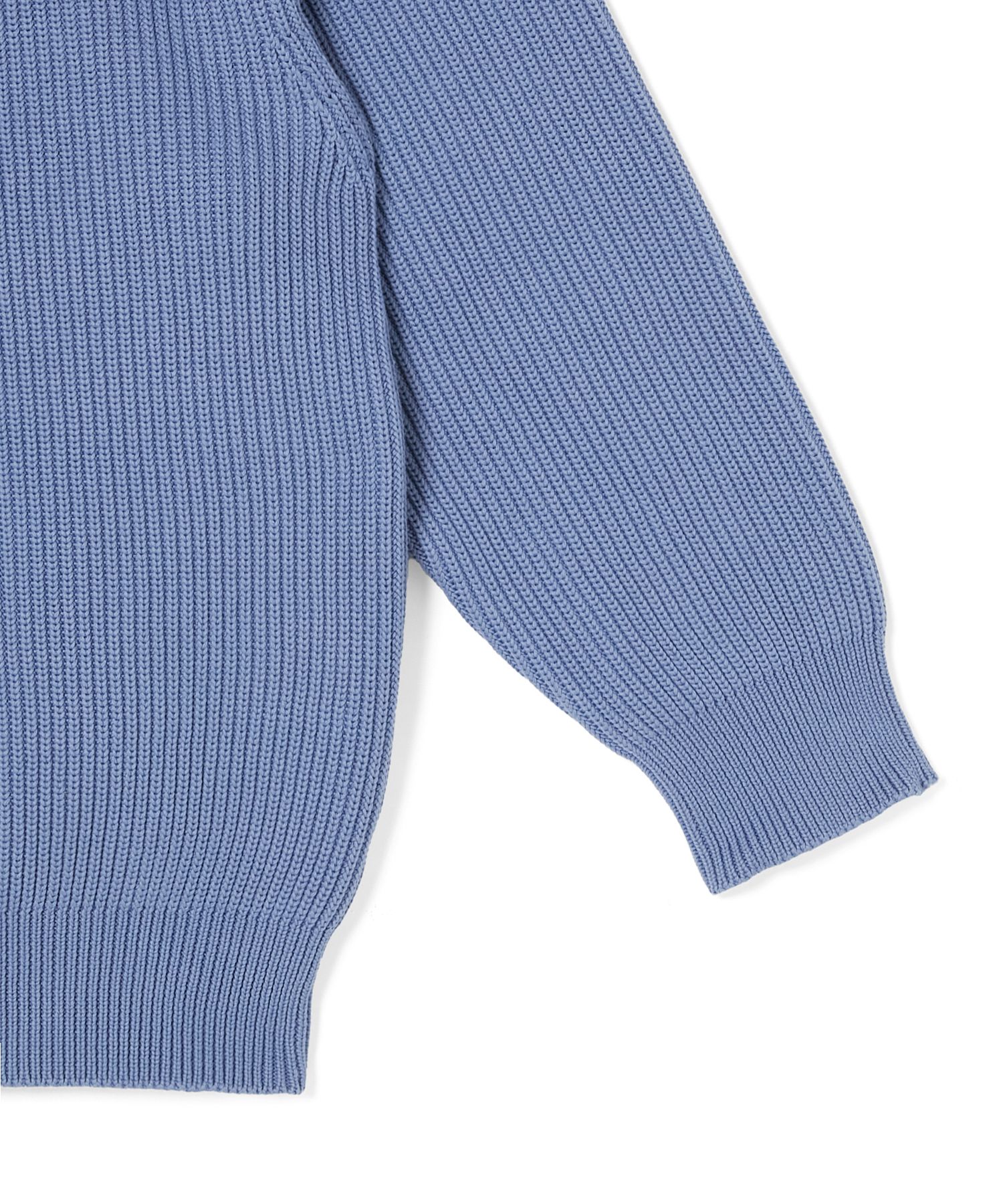 2262-KT06-043 / CREWNECK KNIT / BLUE / クルーネック ニット