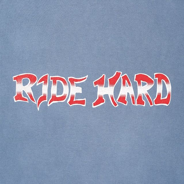 RIDE HARD HOODIE / BLUE GRAY / パーカー