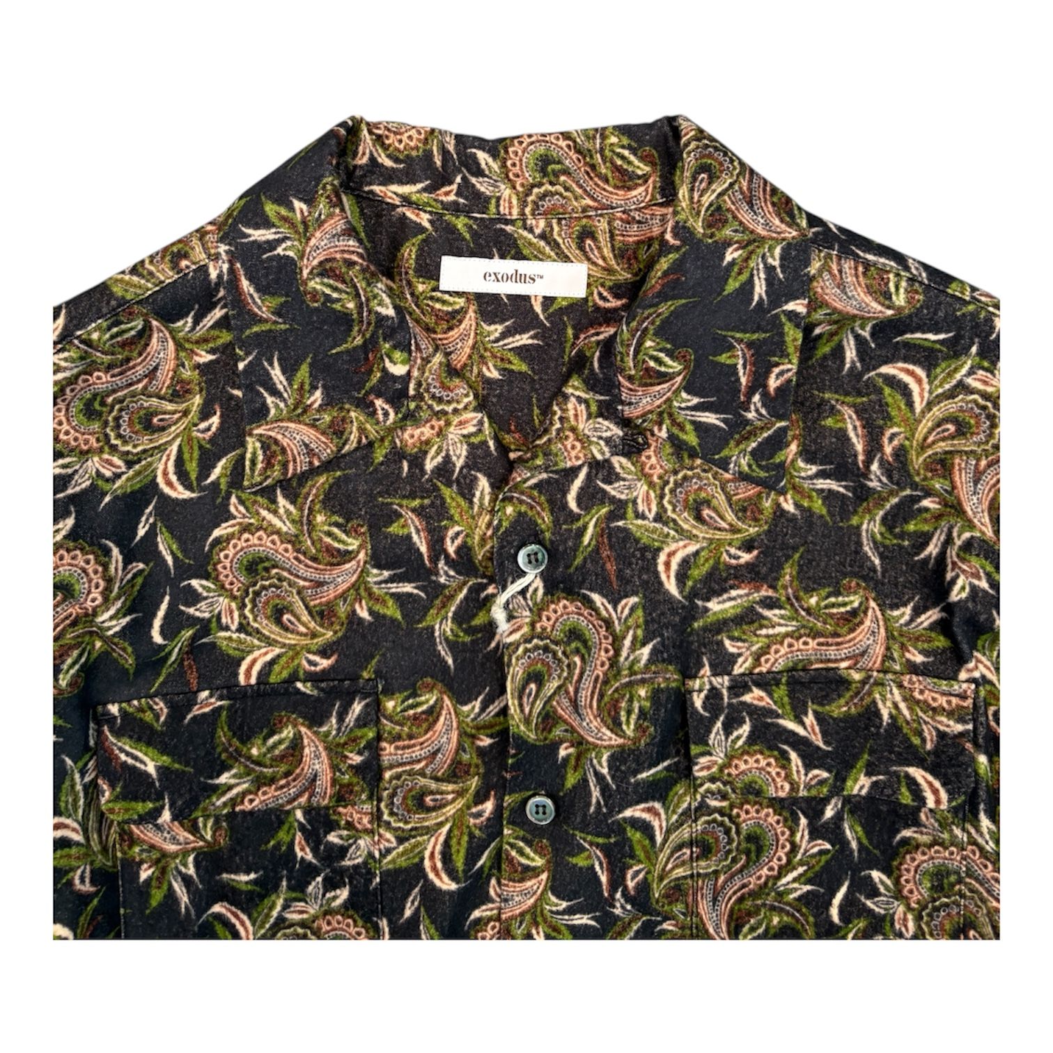 BUDS PAISLEY B.D SHIRT / D GRAY / バッズペイズリー柄シャツ