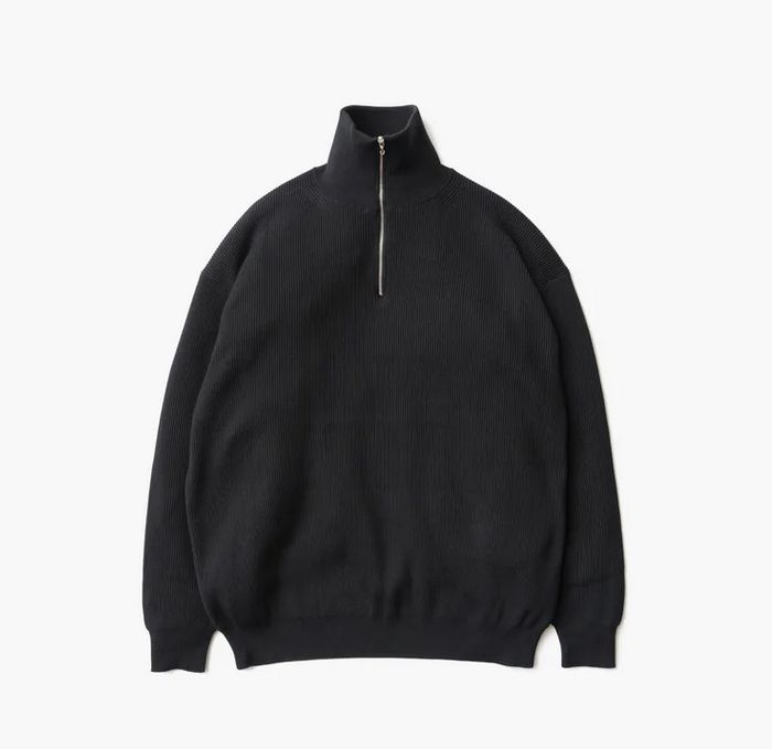 High Density High Neck Zip Knit - F