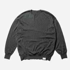 TECH HIGH GAUGE CREW NECK KNIT / GRAY