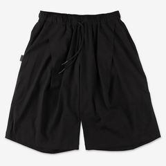NYLON BAGGY LONG SHORTS  | BLACK
