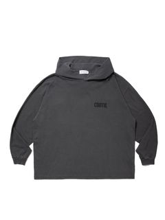 Pigment Dyed L/S Hooded Tee / BLACK /  ピグメント加工ロングスリーブティーシャツ