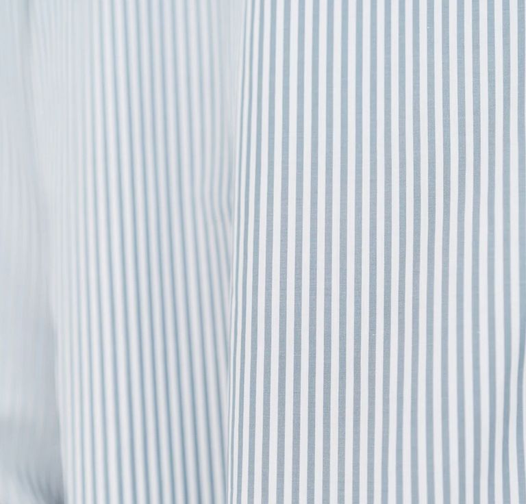 Broad Stripe S/S Oversized Band Collar Shirt / GREEN STRIPE - F