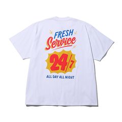 CORPORATE PRINTED S/S TEE ”ALL DAY ALL NIGHT ” / RED